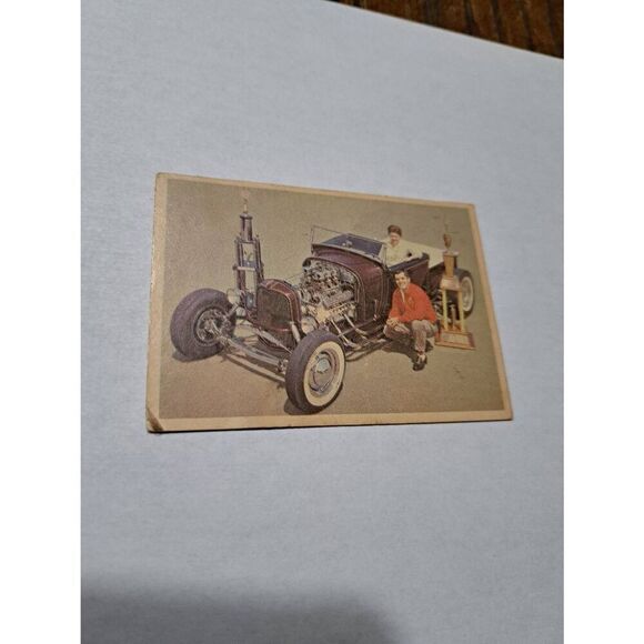 Vintage 1965 Hot Rod Magazine #15 Six Pots Trading Card Spec Sheet - Picture 1 of 3